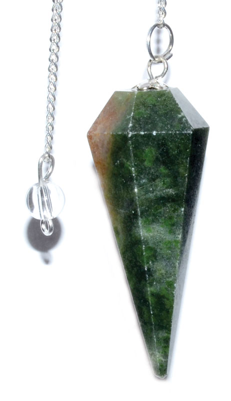 6-sided Dark Green Agate pendulum-Azuregreen