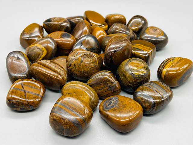 1 lb Jasper, Tiger tumbled stones-Azuregreen