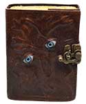 Two Eyes aged looking paper leather w/ latch