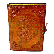 Dragon Journal aged looking paper leather w/ latch