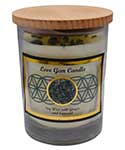 Love gem stone soy candle