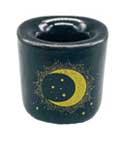 Moon & Star Black ceramic holder