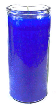 Blue 14-day jar candle