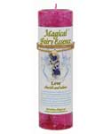 Love Pillar Candle with Fairy Dust Necklace 6 1/2