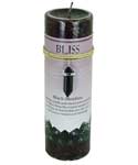 Bliss pillar candle with Black Obsidian pendant