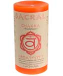 Sacral Chakra pillar candle 3