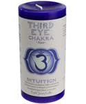 Third Eye Chakra pillar candle 3