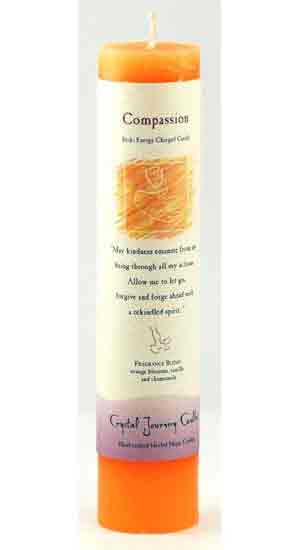 Compassion Reiki Charged pillar candle