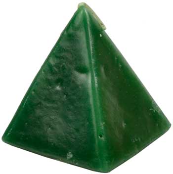 Green Cherry pyramid candle 2 1/2