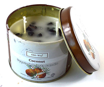 Coco (Coconut) quartz tin candle