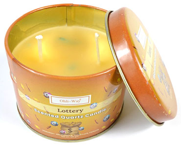 Loteria (Lottery) quartz tin candle