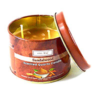 Sandalo (Sandalwood) quartz tin candle