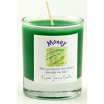 Money soy votive candle