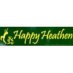 Happy Heathen bumper sticker