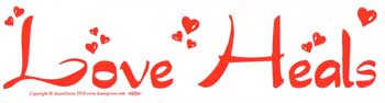 Love Heals bumper sticker