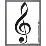 Treble Clef bumper sticker