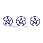 Three Pentagrams Bumper Sticker