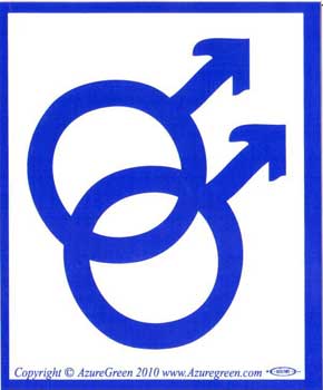 Male/Male bumper sticker