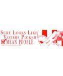 Sure Looks Like Voters Picked Mean People bumper sticker