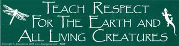 Teach Respect For The Earth bumper sticker