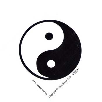 Yin Yang bumper sticker