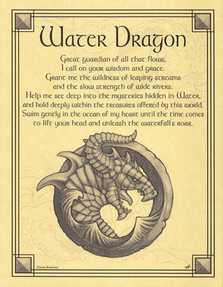 Water Dragon poster-Azuregreen