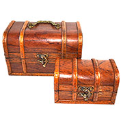 (set of 2) antique wood box