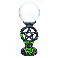 80mm Clear gazing ball with Pentagram Stand