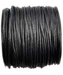 Black Waxed Cotton cord 2mm 100 meters