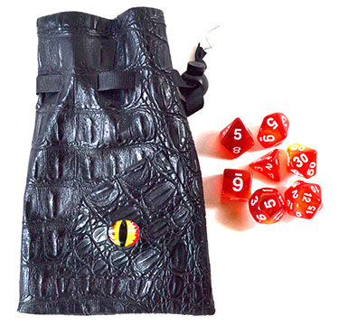 Red/ Yellow Eye Bag gaming dice