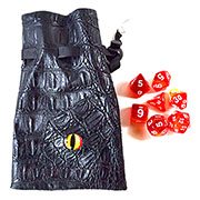 Red/ Yellow Eye Bag gaming dice