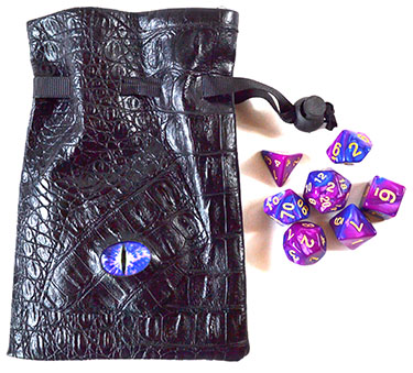 Purple Eye Bag gaming dice