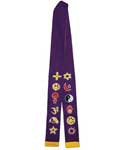 Interfaith Minister's Stole purple/ gold