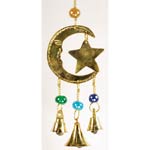 Three Bell Star and Moon wind chime