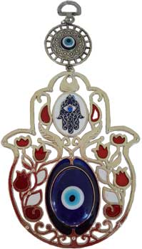 Fatima Flower Evil Eye wall hanging 