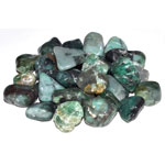 1 lb Emerald tumbled chips 6-9mm