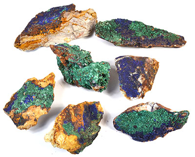 ~3- 5# Flat of Azurite specimen