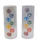 Chakra Selenite harmonizer (set of 2)