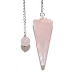 6-sided Rose Quartz pendulum