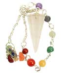 Clear Quartz 7 Chakra pendulum