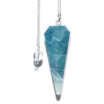 6-sided Green Fluorite pendulum