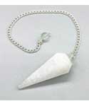 6-sided White Quartz pendulum