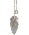 Faceted Clear Quartz pendulum