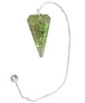 Peridot Orgone pendulum