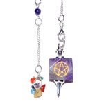 Amethyst Chakra Pentagram pendulum