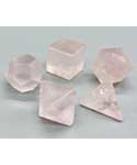 Rose Quartz platonic solids