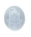 Selenite Fatima Hand palm stone