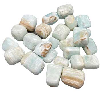 caribbean calcite, tumbled, gemstone,