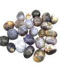 1 lb Chalcedony Purple White tumbled stones