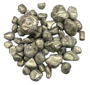 1 lb Pyrite, Black tumbled stones